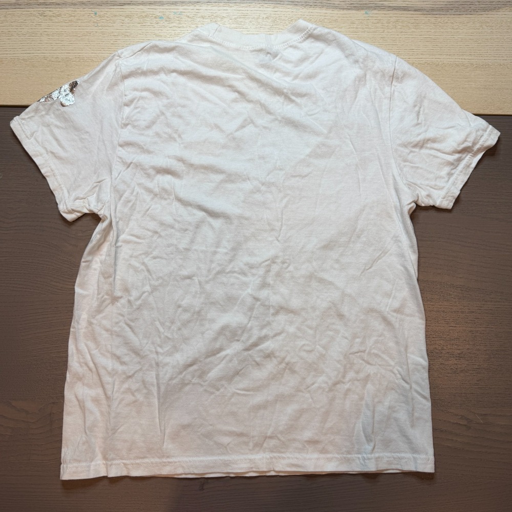 True Religion Shirt Women Medium White Blank Tee Logo Short Sleeve‎